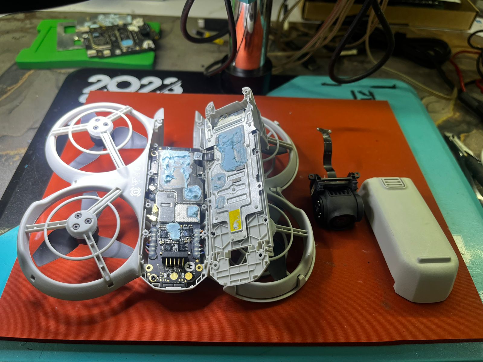 Drone flat lay